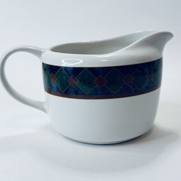 Pfaltzgraff Amalfi Classic Gravy Boat Navy, Burgundy & Dark Green Design VINTAGE - Picture 10 of 10